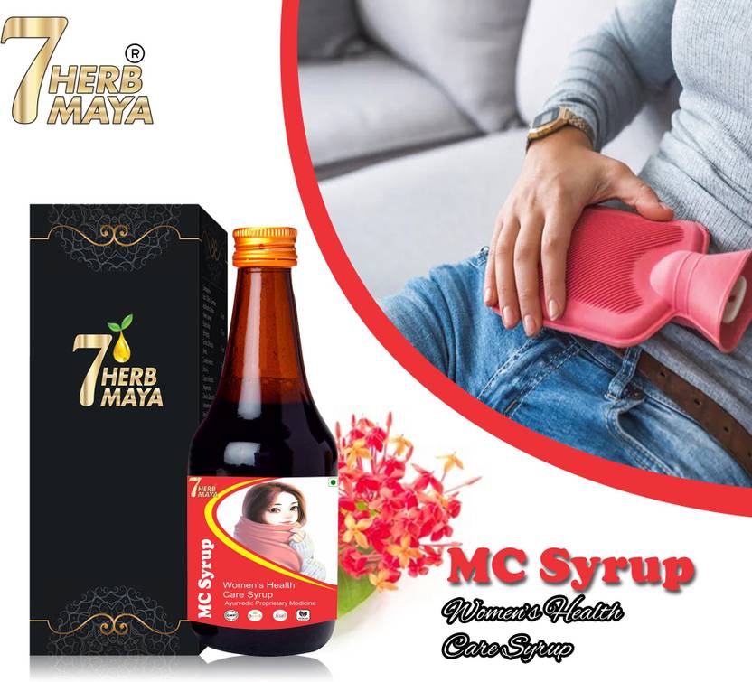 7HerbMaya Ayurveda MC Syrup for Hormone Balance, PCOS, Period Pain