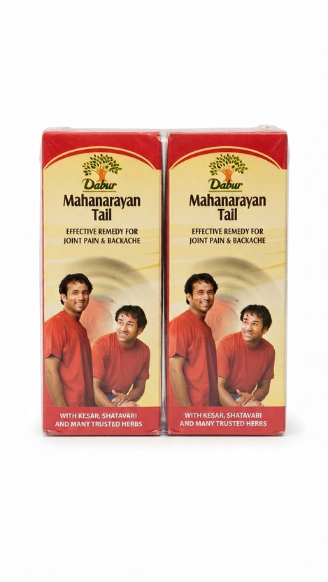 Dabur Dabur Mahanarayan Tail | Ayurvedic Herbal Massage Oil for Joint, Muscle & Body Care(Pack of 2, 200 ml) - Flipkart Deal