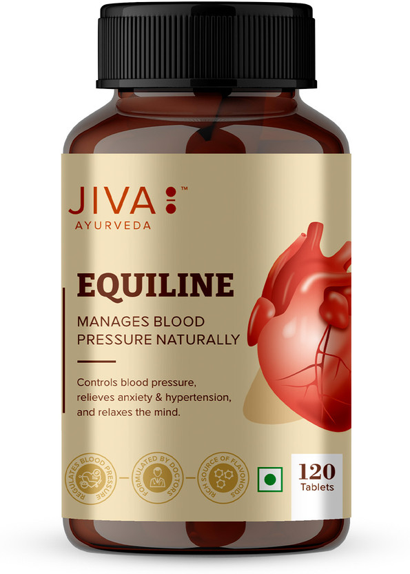 JIVA Equiline Tablets - Manages Blood Pressure Naturally 120 Tablets Each (Pack of 1)(120 Tablets)