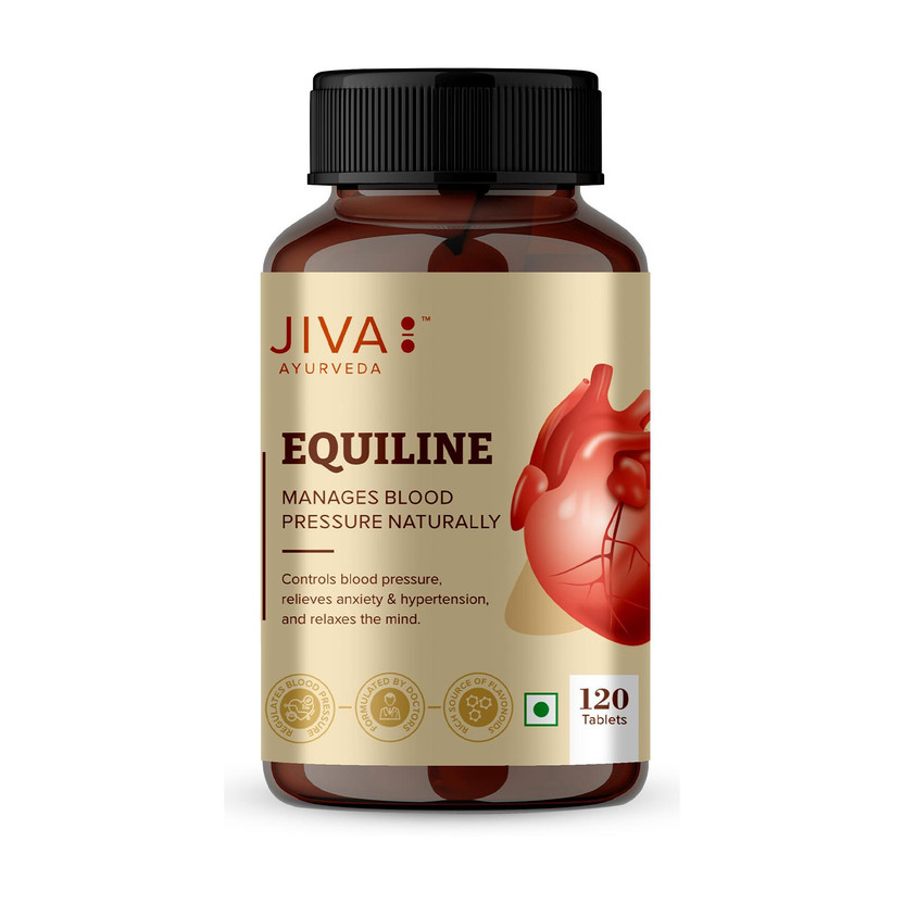 JIVA Equiline Tablets - Manages Blood Pressure Naturally 120 Tablets Each (Pack of 1)(120 Tablets)