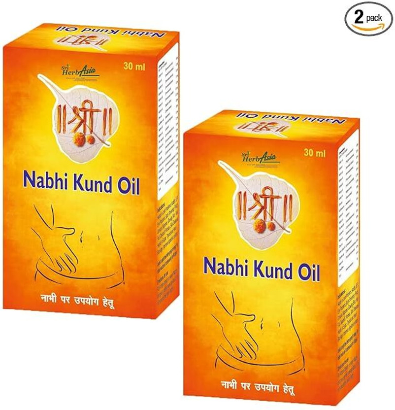 sri herbasia Herbasia Nabhi Kund oil -Relieve From Digestive,Hair, Skin, Joint, Blood Sugar(Pack of 2, 30 ml)