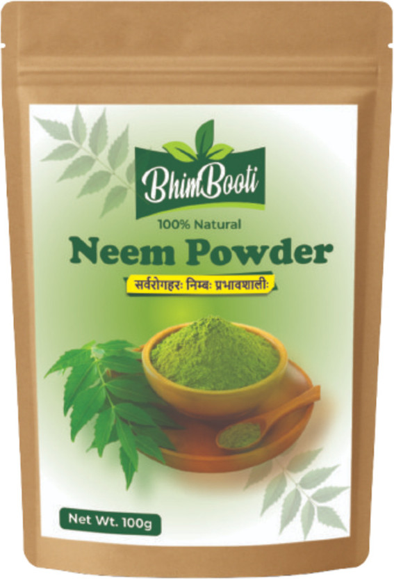 BHIMBOOTI 100% Natural Neem Powder.Herbal Supplement for Face, Skin, Hair & Immunity 100g(100 g)