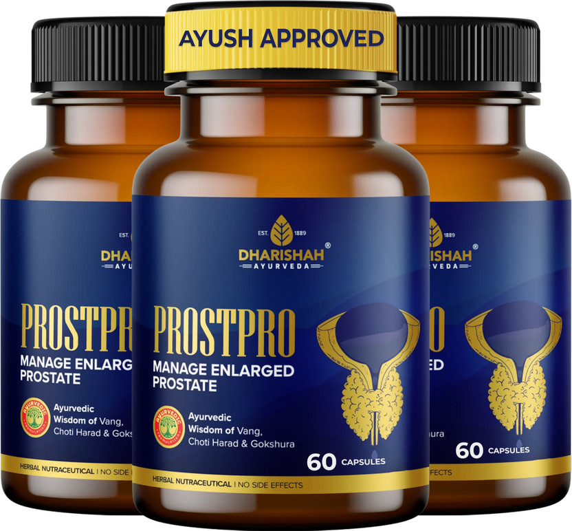 Dharishah Ayurveda Prostpro Capsule(Pack of 3, 180 Capsules)