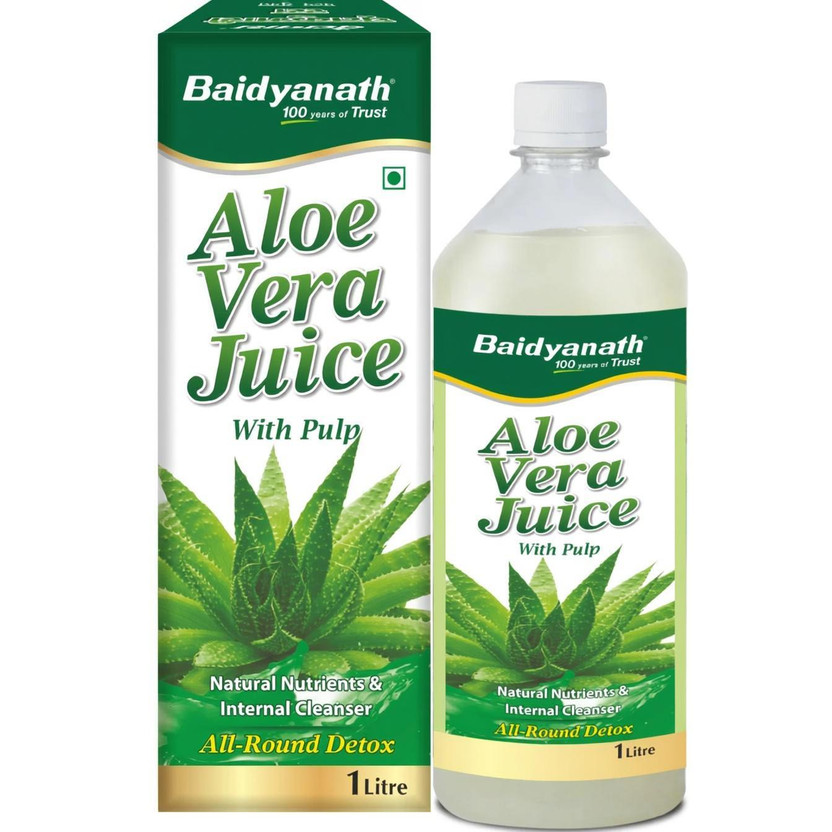 Baidyanath Baidyanath 99.6% Pure Aloe Vera Juice (with Pulp)- No Added Sugar | Source of Natural Nutrients, Boosts Immunity & Digestion, Rejuvenates Skin and Hair | For Complete All-Around Detox |(1 L) - Flipkart Deal
