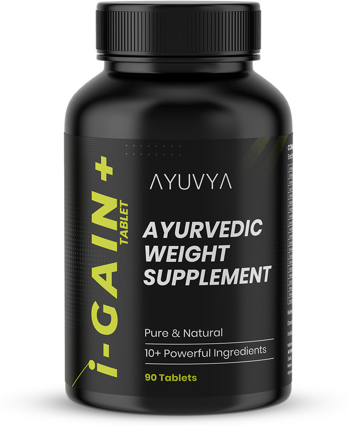 Ayuvya i-Gain+ Weight Supplement, Supports Natural Weight Gain with improved Appetite(90 Tablets)