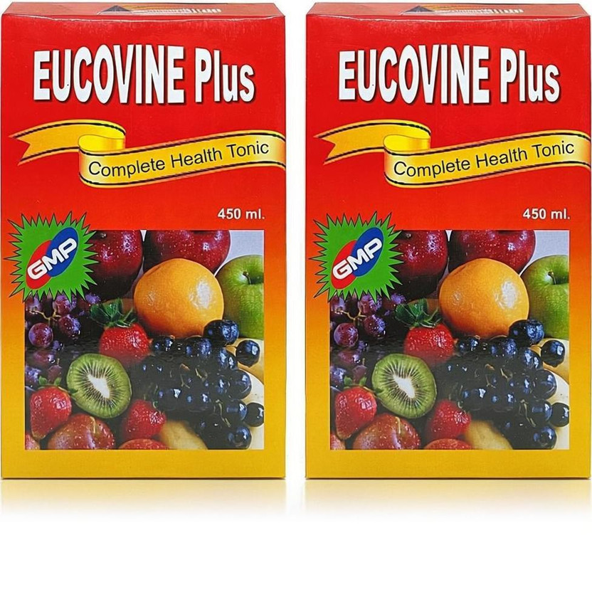 EUCOVINE PLUS 100% COMPLETE HEALTH TONIC 450ml ( PACK OF 2)(Pack of 2, 900 ml)