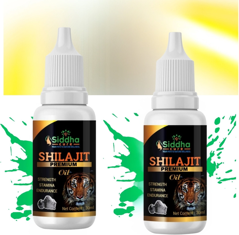 Siddha cure Shilajit oil for strength, stamina & Endurance(Pack of 2, 60 ml)