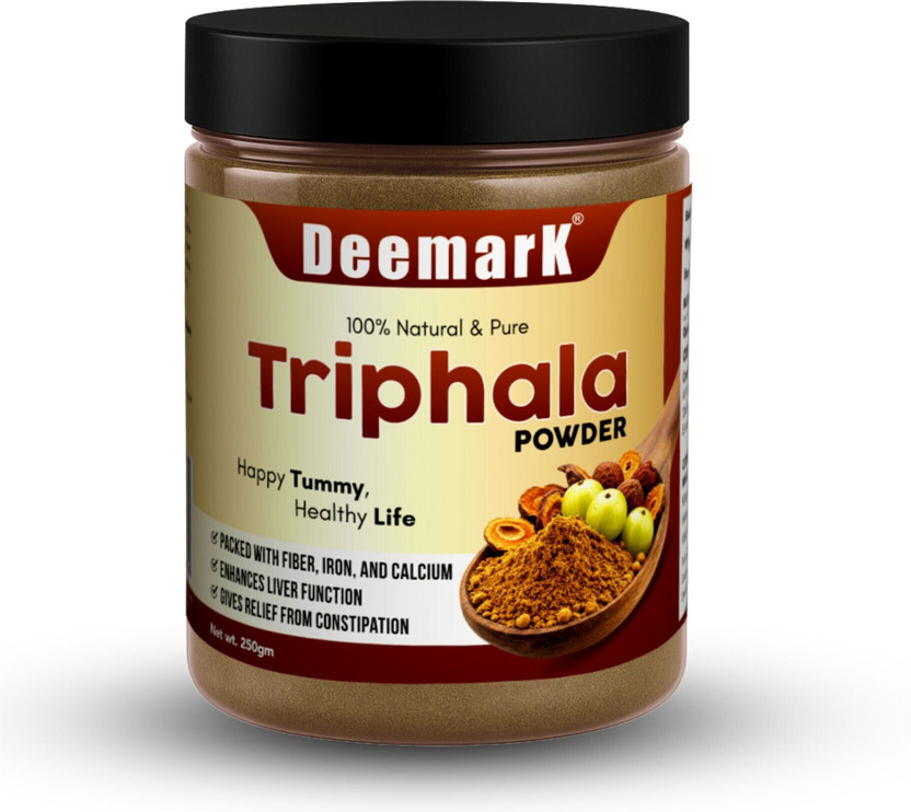 DEEMARK Triphala Powder | Ayurvedic Support For Gut & Immune Health | 100% Organic(250 g)