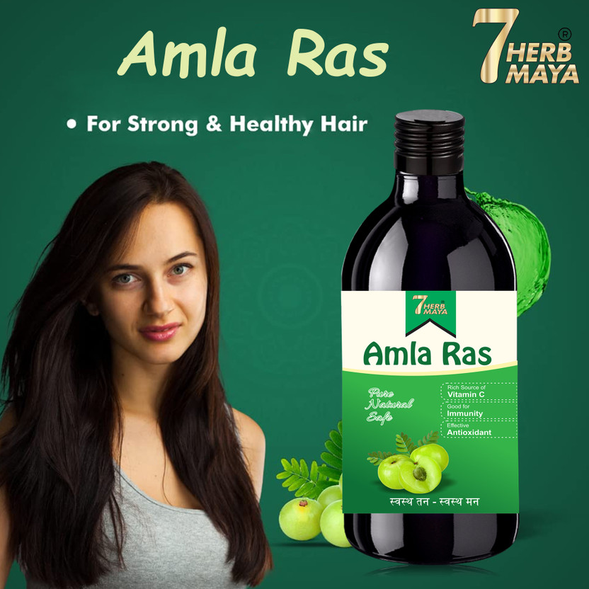 7Herbmaya Amla Juice for Hair Care | Made from Pure Pratapgarh's Amla | No Added Sugar(500 ml)