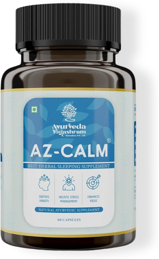 Ayurveda Ayurveda Yogashram Remedies AZ-CALM Ayurvedic Sleep Aid for Deep Sleep & Anxiety Relief(60 Capsules) - Flipkart Deal
