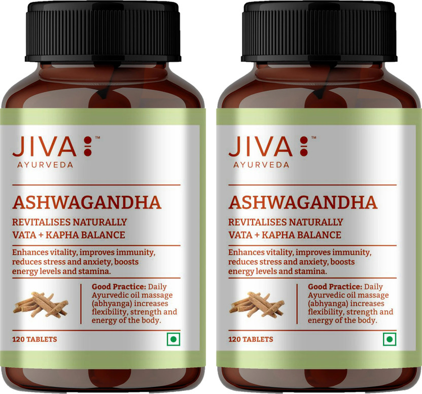 JIVA Brahmi Tablets - Gain Holistic Health Naturally - 120 Tablets Each - Pack of 2(Pack of 2, 120)