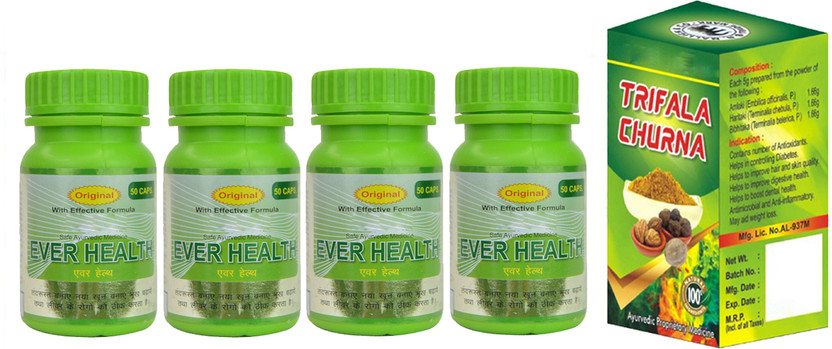 EVER HEALTH 50 Capsule For Online (Pack of 3)dv(Pack of 5, 200 Capsules, 100 g)