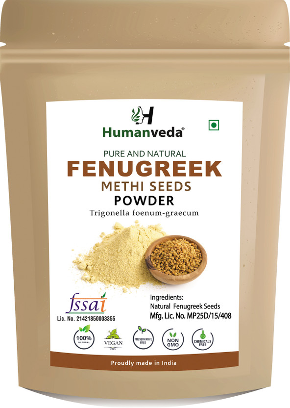 Humanveda Humanveda herbal Fenugreek Powder (Methi DANA Powder)100% Natural for Hair Growth 100g(100 g) - Flipkart Deal