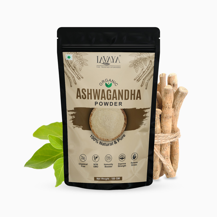 Lavaya Organic Ashwagandha Powder Ayurvedic Herbal for Stress Relief Withania Somnifera(100 g)
