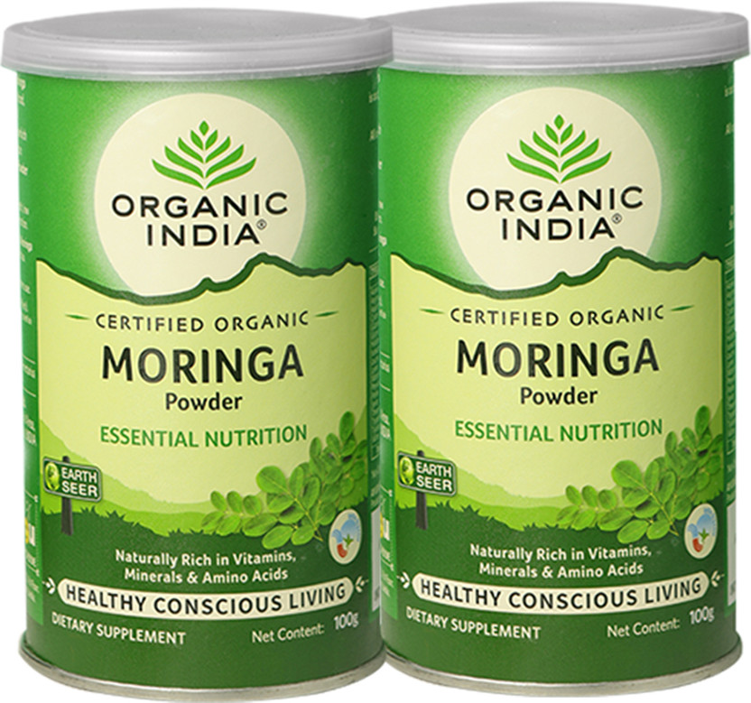 ORGANIC ORGANIC INDIA Pack of 2 Moringa Powder I Essential Nutrition, Boosts Energy Levels & Stamina(Pack of 2, 400 g) - Flipkart Deal