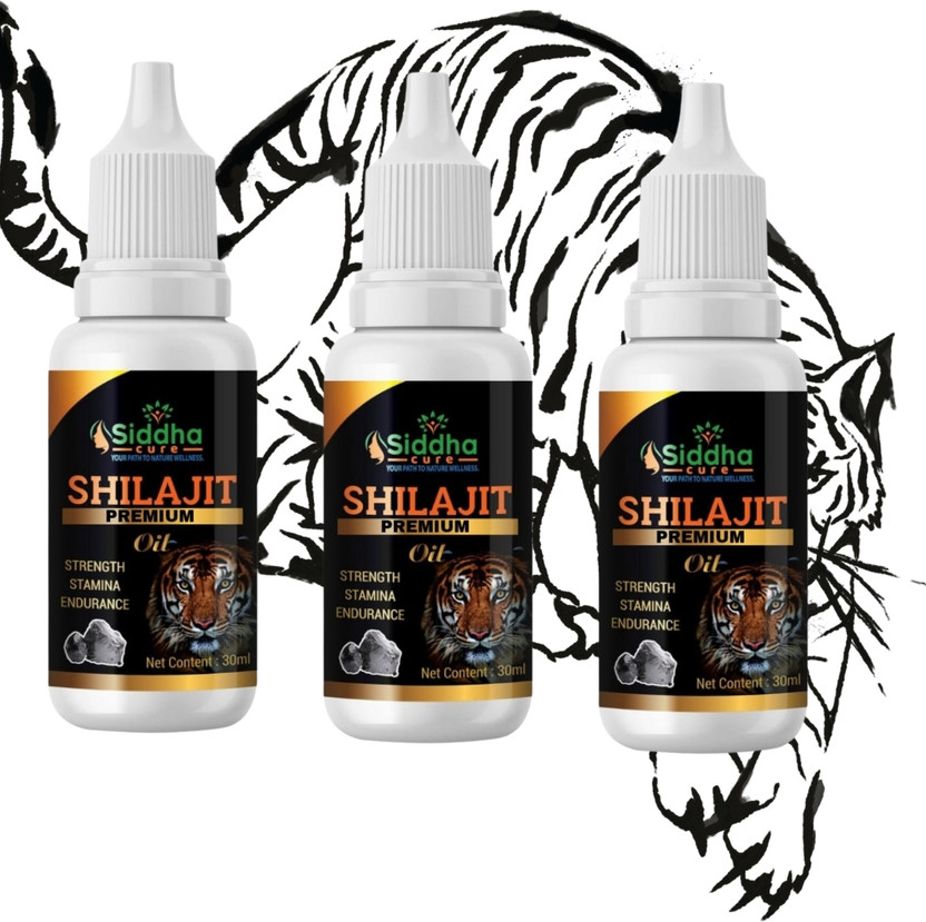Siddha cure Shilajit Oil for Stamina,Strength & Endurance(Pack of 3, 30 ml, 30 ml, 30 ml)