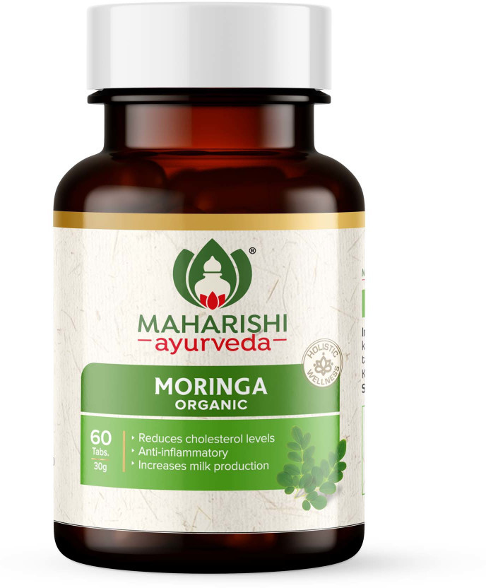 MAHARISHI ayurveda Moringa Tablets 500mg, Immunity Booster, Healthy Digestion, Anti Inflammatory(60 Tablets)