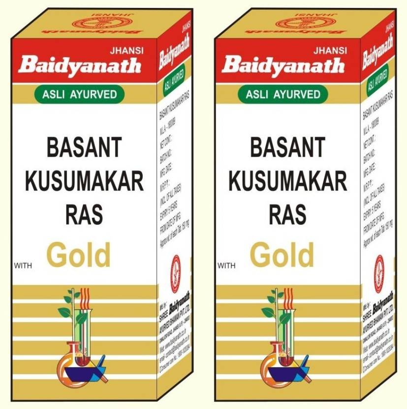 Tiw Baidyanath Basant Kusumakar Ras With Gold Pack Of 2 Each Pack 10 Tablet Price In India 