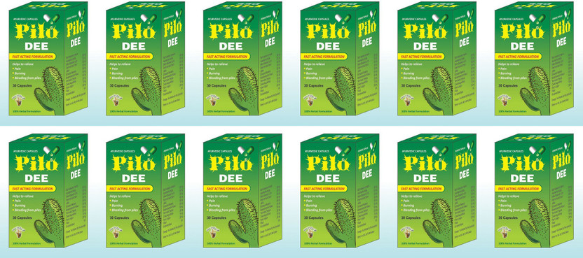 DEE DEE INDIA HERBALS Pilo Dee Fast Acting Formulation Capsules ( 1 X 30 Capsules)(Pack of 12, 360 Capsules) - Flipkart Deal