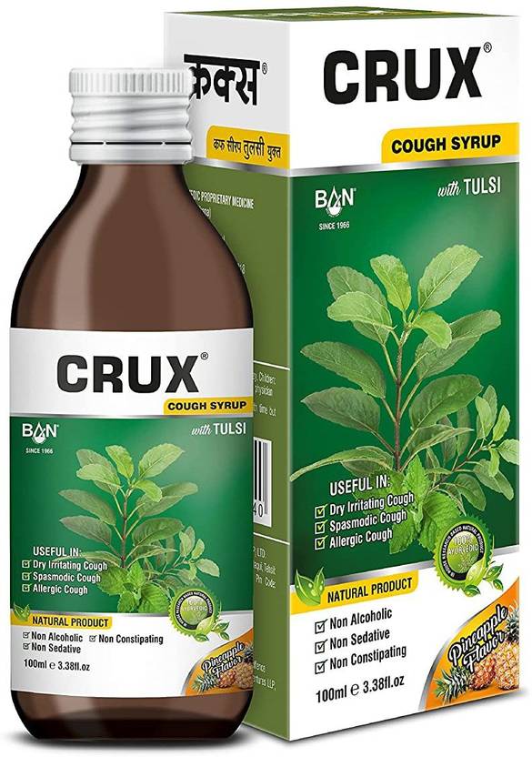 Crux Ayurvedic Cough Syrup with Tulsi Price in India Buy Crux