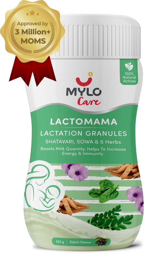 Mylo LactoMama Lactation Granules with Shatavari, Breast Milk Quality- Elaichi Flavor(300 g)