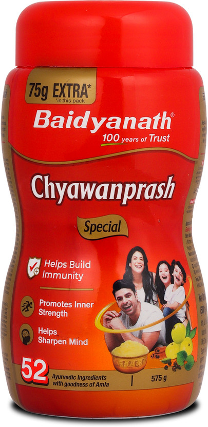 Baidyanath Baidyanath Chyawanprash Special | Ayurvedic Immunity Booster | for Adults and Elders, Builds Energy, Strength and Stamina | 75 Gram Extra with(0.5 kg) - Flipkart Deal