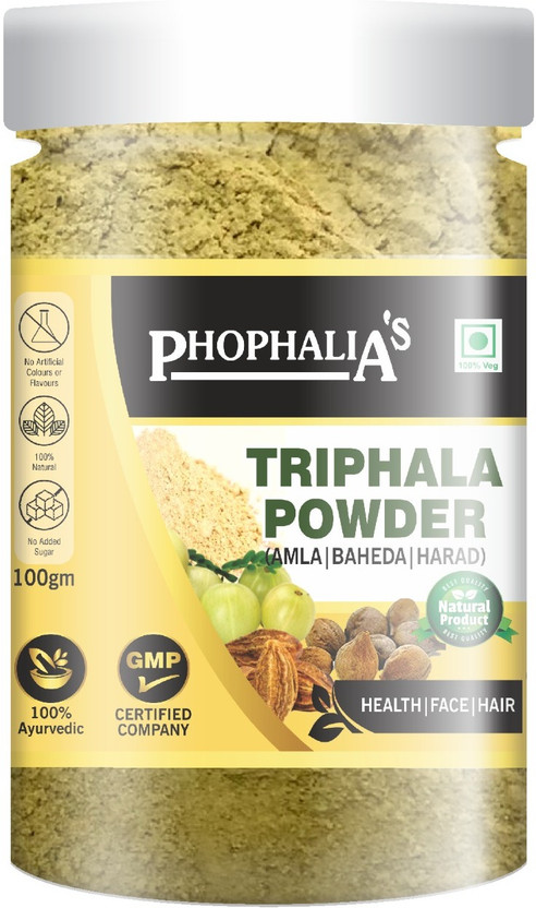 Phophalia's Organic Ayurveda Triphala Powder: Nature's Blend for Health and Wellness(Pack of 2, 200 g)