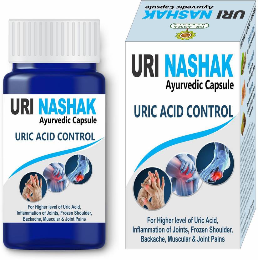Dr. Asma Herbals Uri Nashak Ayurvedic Capsules for uric acid, Gout