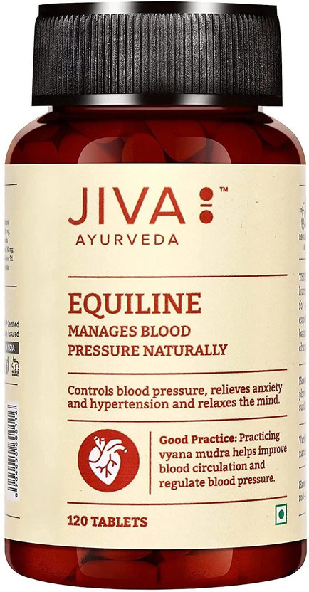 JIVA Equiline Tablets - Manages Blood Pressure Naturally 120 Tablets Each (Pack of 1)(120 Tablets)