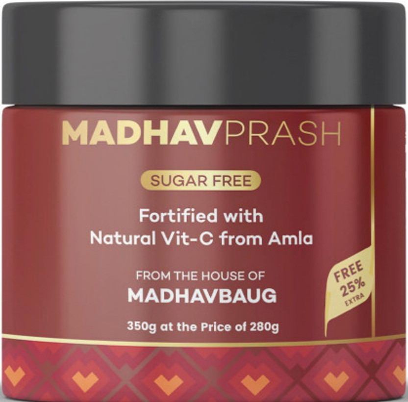 Madhavprash Sugar-Free Heart Ka Chyawanprash with Vit C & Summer Friendly 40+ Herbs(350 g)