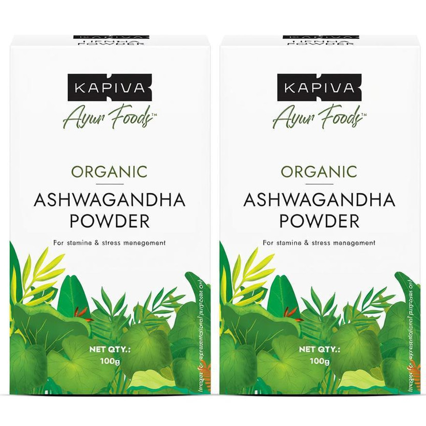 Kapiva Kapiva Ayur Foods Organic Ashwagandha powder 200g(Pack of 2, 200 g) - Flipkart Deal