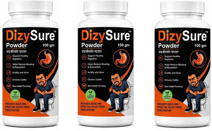 DizySure Powder HERBAL DIGESTIVE FORMULA(Pack of 3, 300 g)