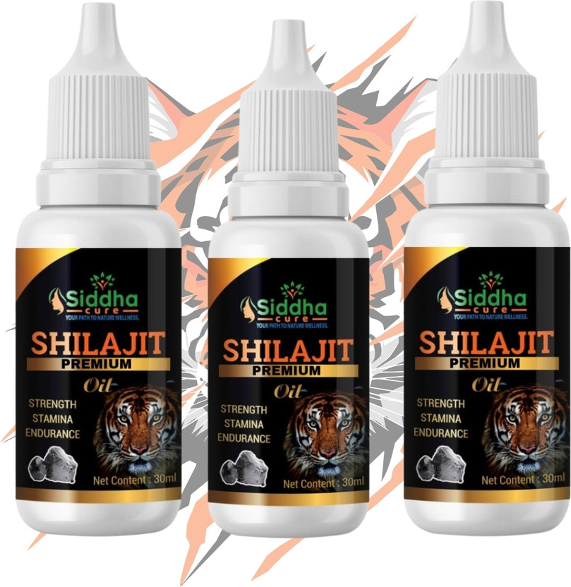 Siddha cure Shilajit oil for strength, stamina & Endurance(Pack of 3, 90 ml)