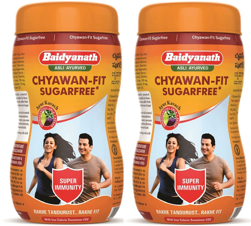 Baidyanath Chyawan-Fit Sugar free 1Kg(Pack of 2, 2 kg)