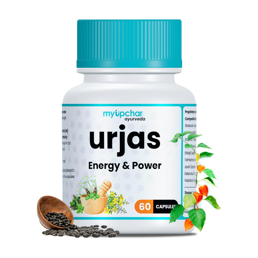 myupchar myupchar ayurveda Urjas Energy Capsule For Men with Shilajit, Safed Musli, Ashwagandha(60 Capsules) - Flipkart Deal
