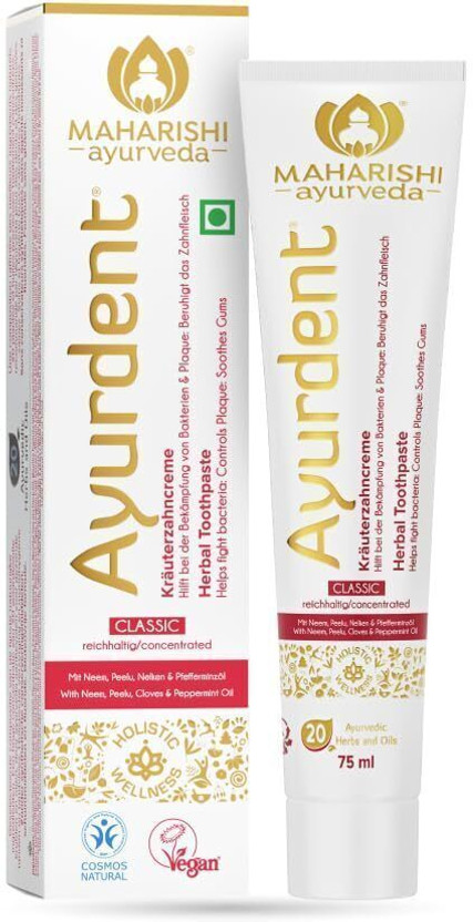 MAHARISHI ayurveda Ayurdent Classic Toothpaste, For Toothache, Bleeding Gums, Sensitivity & Plaque(75 ml)