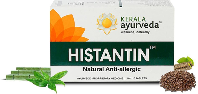 Kerala Ayurveda Histantin Anti-Allergic Medicine for Cold,Cough,Sneezing(100 Tablets)