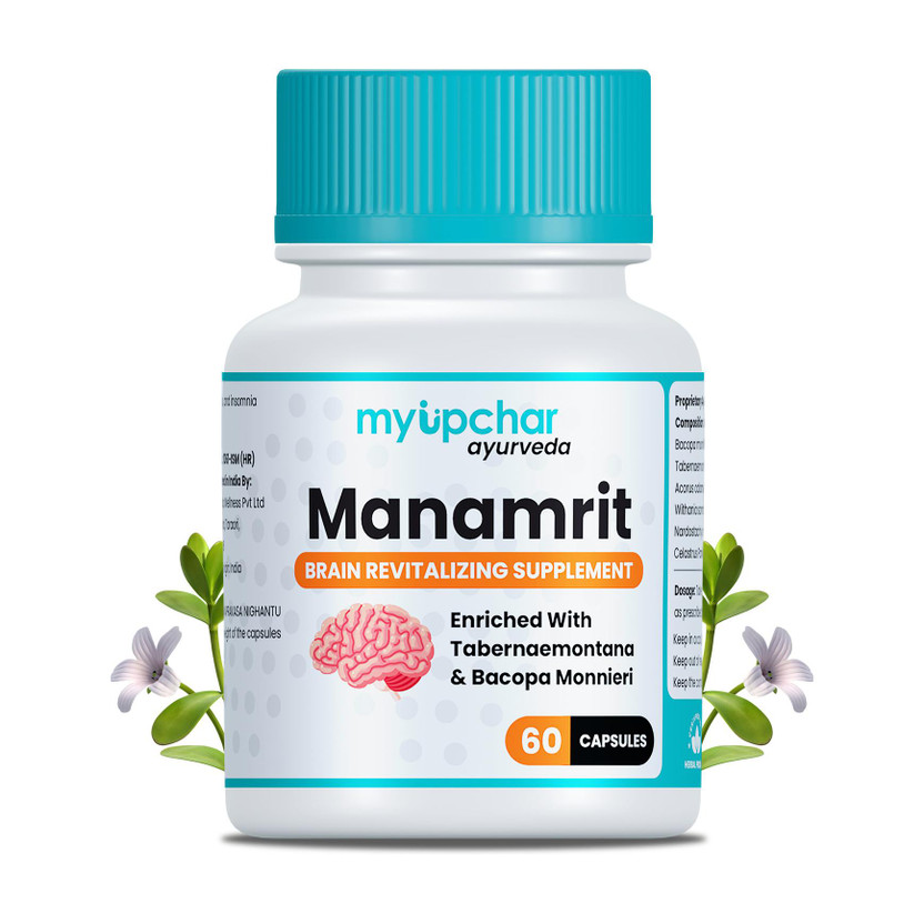 myupchar myupchar ayurveda Manamrit Sleep Supplement | Ashwagandha & Brahmi | Reduces Stress & Calms Mind(60 Capsules) - Flipkart Deal