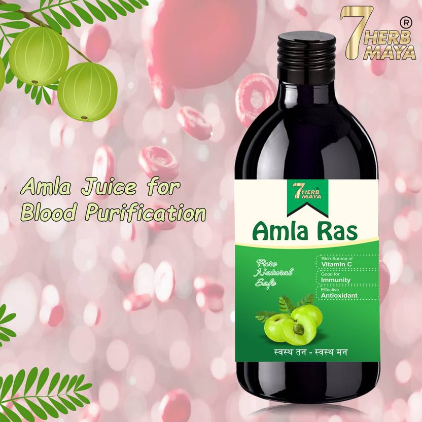 7Herbmaya Amla Juice for Blood Purification Natural Source of Vitamin