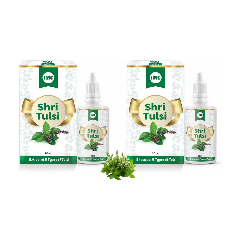 IMC Shri Tulsi | Powerful Immunity Booster, Fights 200+ Diseases, Cough/Cold Aid(Pack of 2, 40 ml)