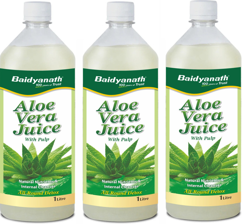 Baidyanath Aloe Vera Juice - 1 Ltr (Pack of 3)(Pack of 3, 3000 ml)