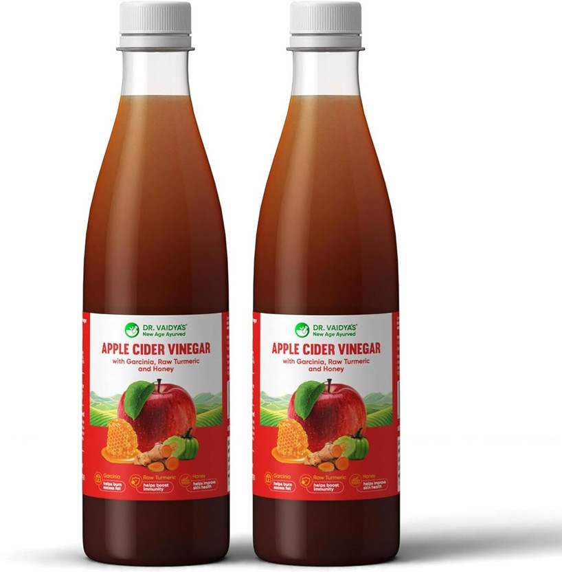 DR. VAIDYA'S Apple Cider Vinegar with Mother for Detox & Weight Management Vinegar(2 x 450 ml)