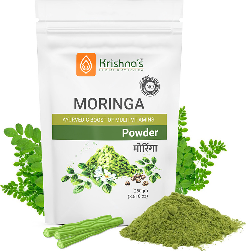 Krishna's Herbal & Ayurveda Moringa Powder, Rich in essential vitamins, minerals, and amino acids - 250 g(250 g)