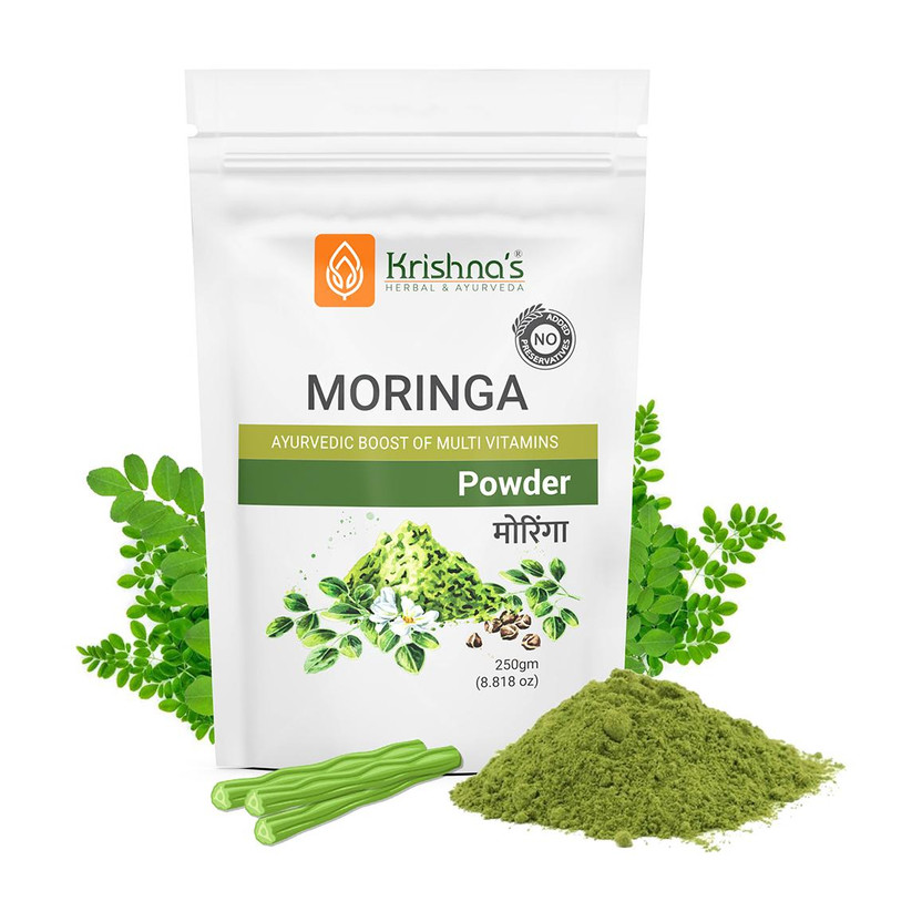 Flipkart Krishna's Herbal & Ayurveda Moringa Powder, Rich in essential vitamins, minerals, and amino acids - 250 g(250 g) - Flipkart Deal