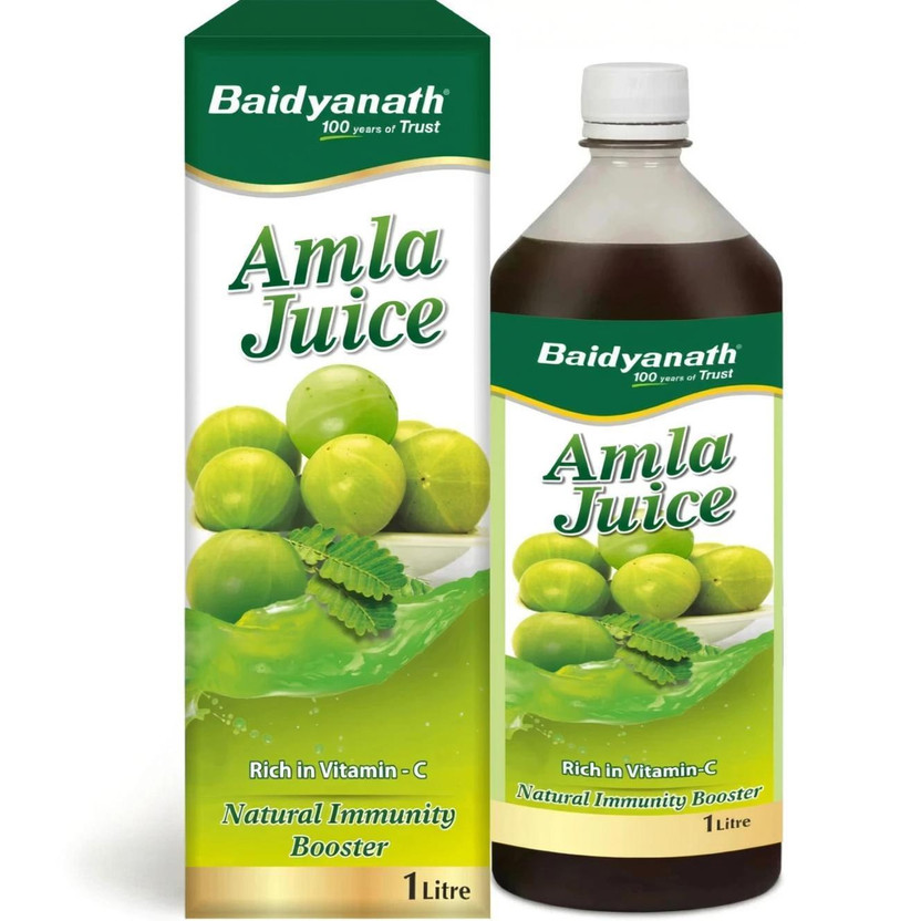Baidyanath Amla Juice - 1L - Rich in Vitamin C and a Natural Immunity Booster | Rich in antioxidants |Help to Increase Metabolism & improves Digestion(1000 ml)