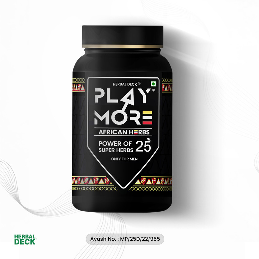 Herbal Deck Ayurvedic Play Mor Powder for Men with 25 Superb Herbs(150 g)