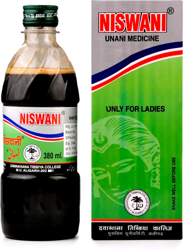 Dawakhana NISWANI Unani Women Health Syrup Herbal Tonic 125ml Bottle(380 ml)