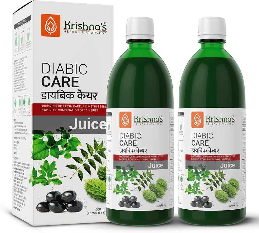 Krishna's Herbal & Ayurveda Diabic Care Juice | Helps Manage(Pack of 2, 2000 ml)