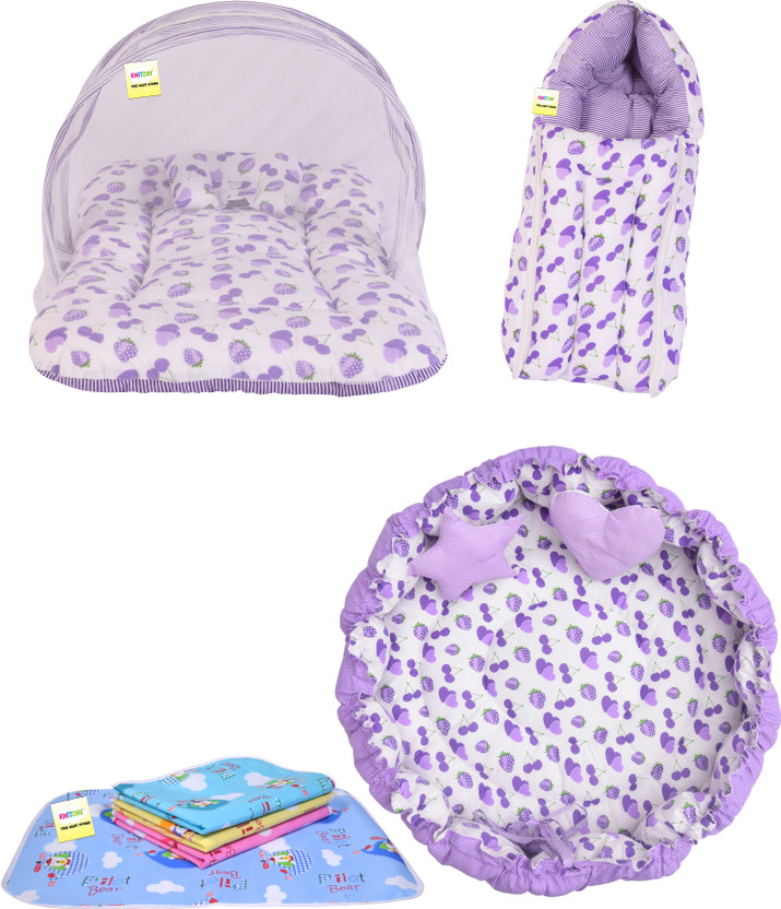 Kwitchy Baby Products All New Born Daily Needs Items Combo (Multicolor, 0-6 Months)(Purple)