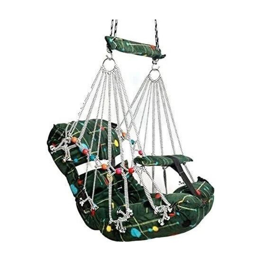 Shivdra traders Baby Cotton Swing Chair jhula Baby jula Sleeping joola for Kids Baby's Children Folding and Washable 1 to 3 Years with Safety Belt MULTICOLOUR CRIB CADLE CRIB(Fabric, Multicolor)